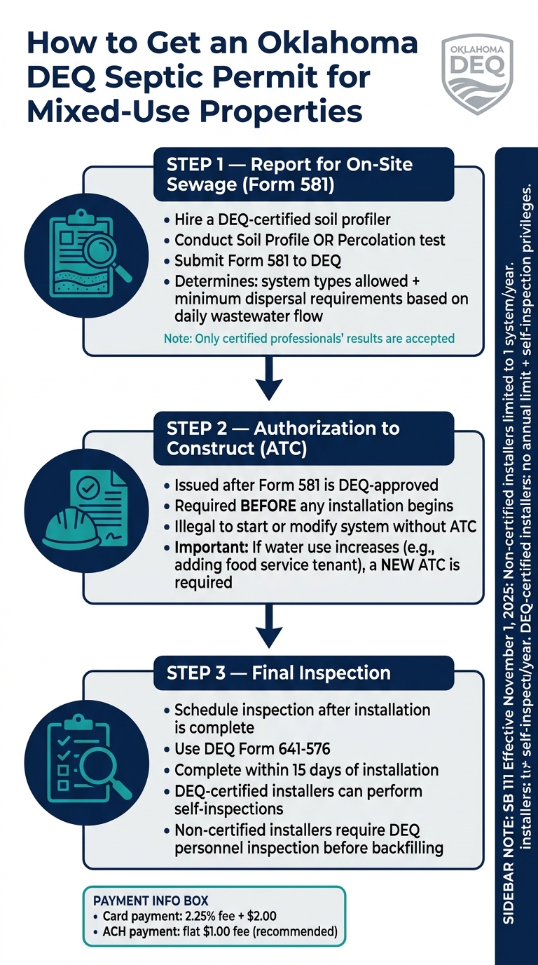 Oklahoma Septic Permit Process for Mixed-Use Properties