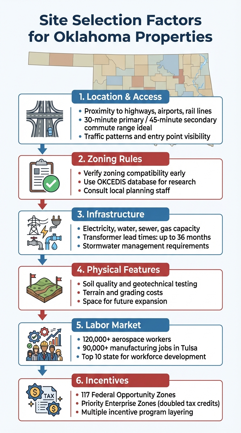 6 Essential Site Selection Factors for Oklahoma Commercial Properties